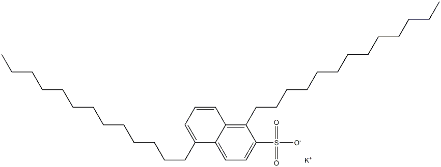 1,5-Ditridecyl-2-naphthalenesulfonic acid potassium salt,,结构式