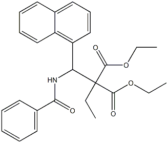 2-[(1-Naphtyl)(benzoylamino)methyl]-2-ethylmalonic acid diethyl ester Structure