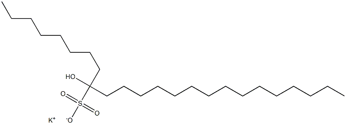 9-Hydroxytetracosane-9-sulfonic acid potassium salt Structure