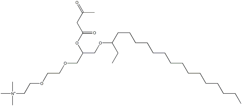 N-[2-[2-(3-Octadecyloxy-2-acetoacetyloxypropoxy)ethoxy]ethyl]-N,N,N-trimethylaminium|