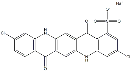 3,10-Dichloro-5,7,12,14-tetrahydro-7,14-dioxoquino[2,3-b]acridine-1-sulfonic acid sodium salt Structure