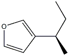 (-)-3-[(R)-sec-ブチル]フラン 化学構造式