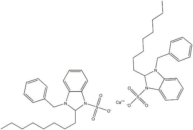 Bis(1-benzyl-2,3-dihydro-2-octyl-1H-benzimidazole-3-sulfonic acid)calcium salt 结构式