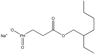 2-(2-Ethylhexyloxycarbonyl)ethylphosphinic acid sodium salt,,结构式