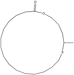 5-メチル-1-オキサ-6-チアシクロヘニコサン-21-オン 化学構造式