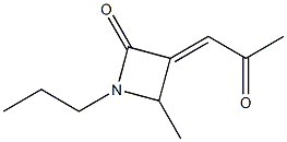 (E)-3-(2-Oxopropylidene)-4-methyl-1-(propyl)azetidin-2-one Structure