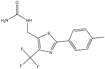 1-[2-(4-Methylphenyl)-4-(trifluoromethyl)thiazol-5-ylmethyl]urea 结构式