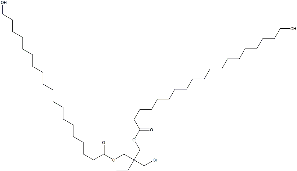 Bis(19-hydroxynonadecanoic acid)2-ethyl-2-(hydroxymethyl)-1,3-propanediyl ester Structure