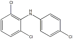 2,6-ジクロロフェニル4-クロロフェニルアミン 化学構造式