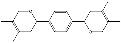 2,2'-(1,4-Phenylene)bis(3,6-dihydro-4,5-dimethyl-2H-pyran),,结构式