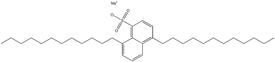 4,8-Didodecyl-1-naphthalenesulfonic acid sodium salt 结构式