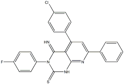  3,4-Dihydro-3-(4-fluorophenyl)-4-imino-5-(4-chlorophenyl)-7-phenylpyrido[2,3-d]pyrimidine-2(1H)-thione