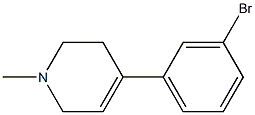 1-メチル-4-[3-ブロモフェニル]-1,2,3,6-テトラヒドロピリジン 化学構造式