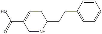 1,2,5,6-テトラヒドロ-6-(2-フェニルエチル)ピリジン-3-カルボン酸 化学構造式