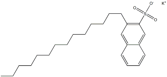 3-Tetradecyl-2-naphthalenesulfonic acid potassium salt Structure