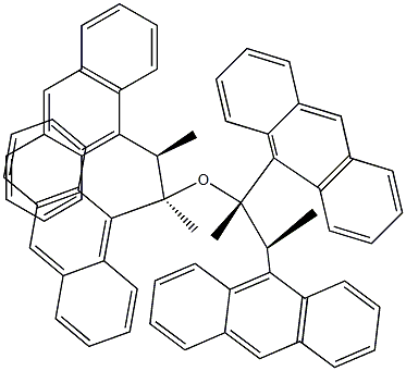 [(R)-1-(9-アントリル)エチル][(S)-1-(9-アントリル)エチル]エーテル 化学構造式