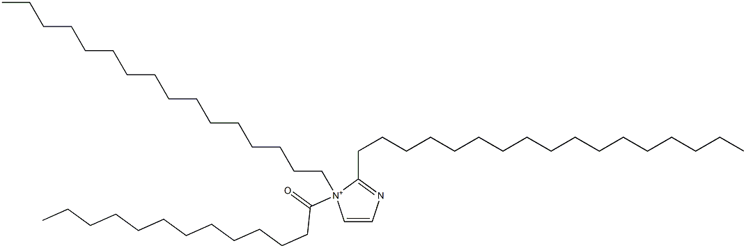 2-Heptadecyl-1-hexadecyl-1-tridecanoyl-1H-imidazol-1-ium 结构式