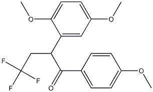 1-(4-Methoxyphenyl)-2-(2,5-dimethoxyphenyl)-4,4,4-trifluoro-1-butanone|
