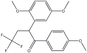 1-(4-メトキシフェニル)-2-(2,5-ジメトキシフェニル)-4,4,4-トリフルオロ-1-ブタノン 化学構造式