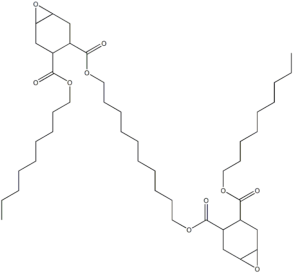 ビス[2-(ノニルオキシカルボニル)-4,5-エポキシ-1-シクロヘキサンカルボン酸]1,10-デカンジイル 化学構造式