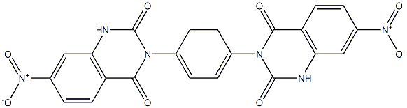 3,3'-(1,4-フェニレン)ビス[7-ニトロキナゾリン-2,4(1H,3H)-ジオン] 化学構造式