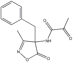 3-メチル-4-ベンジル-4-[(1,2-ジオキソプロピル)アミノ]イソオキサゾール-5(4H)-オン 化学構造式
