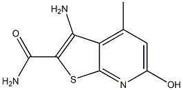3-Amino-4-methyl-6-hydroxythieno[2,3-b]pyridine-2-carboxamide 结构式
