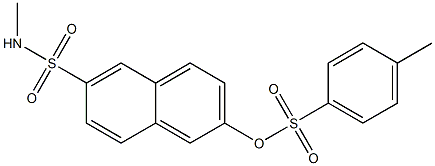 4-メチルベンゼンスルホン酸6-(N-メチルスルファモイル)-2-ナフチル 化学構造式