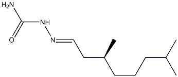 [S,(-)]-3,7-Dimethyloctanalsemicarbazone Struktur