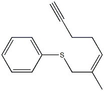 (Z)-6-Methyl-7-(phenylthio)-5-hepten-1-yne 结构式