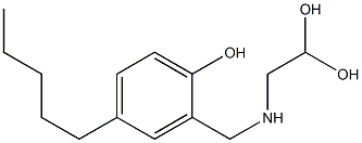 2-[(2,2-Dihydroxyethyl)aminomethyl]-4-pentylphenol,,结构式