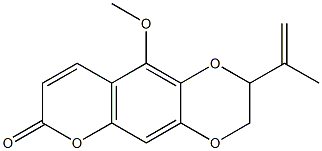 2-Isopropenyl-2,3-dihydro-10-methoxy-7H-pyrano[2,3-g]-1,4-benzodioxin-7-one