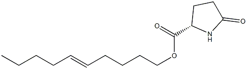 (S)-5-オキソピロリジン-2-カルボン酸5-デセニル 化学構造式