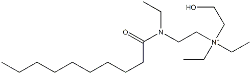 2-(N-Ethyl-N-decanoylamino)-N,N-diethyl-N-(2-hydroxyethyl)ethanaminium Struktur