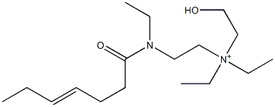 2-[N-Ethyl-N-(4-heptenoyl)amino]-N,N-diethyl-N-(2-hydroxyethyl)ethanaminium