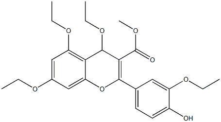 2-(3-Ethoxy-4-hydroxyphenyl)-4,5,7-triethoxy-4H-1-benzopyran-3-carboxylic acid methyl ester 结构式