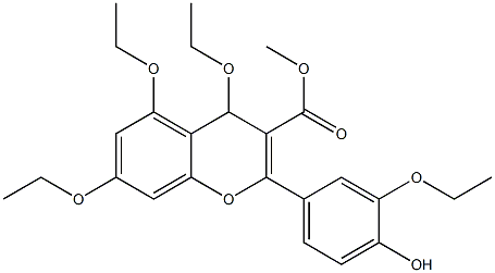 2-(3-Ethoxy-4-hydroxyphenyl)-4,5,7-triethoxy-4H-1-benzopyran-3-carboxylic acid methyl ester,,结构式