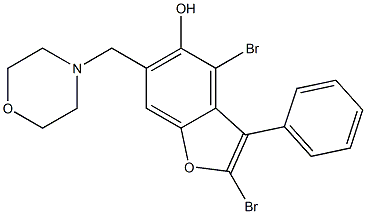 2,4-Dibromo-6-(morpholinomethyl)-3-phenylbenzofuran-5-ol|