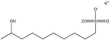 9-Hydroxydecane-1-sulfonic acid potassium salt 结构式