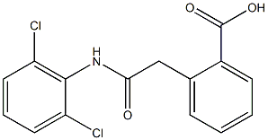 2-[2-[2,6-Dichloroanilino]-2-oxoethyl]benzoic acid,,结构式