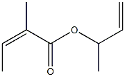 2-Methylisocrotonic acid 1-methyl-2-propenyl ester Struktur
