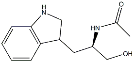 3-[(2R)-3-Hydroxy-2-(acetylamino)propyl]-2,3-dihydro-1H-indole 结构式