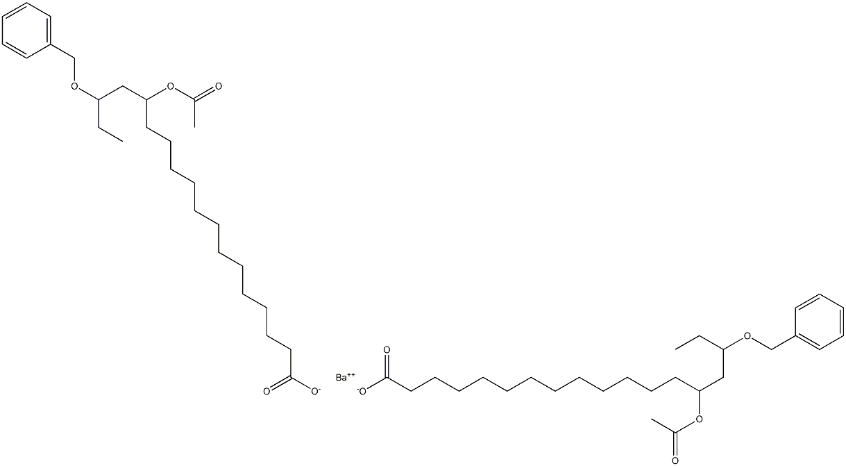 Bis(16-benzyloxy-14-acetyloxystearic acid)barium salt Structure