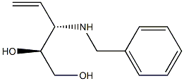 (2S,3S)-3-(ベンジルアミノ)-4-ペンテン-1,2-ジオール 化学構造式