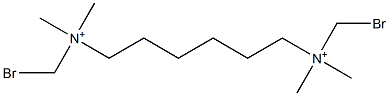 Hexamethylenebis[(bromomethyl)dimethylaminium] Struktur