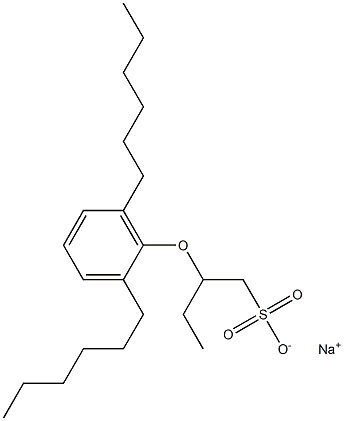 2-(2,6-Dihexylphenoxy)butane-1-sulfonic acid sodium salt Struktur