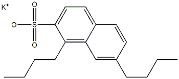 1,7-ジブチル-2-ナフタレンスルホン酸カリウム 化学構造式