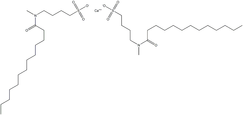 Bis[4-(N-tridecanoyl-N-methylamino)-1-butanesulfonic acid]calcium salt Struktur