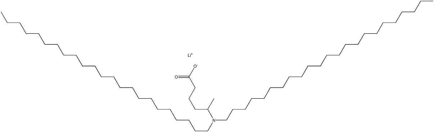 5-(Ditricosylamino)hexanoic acid lithium salt 结构式