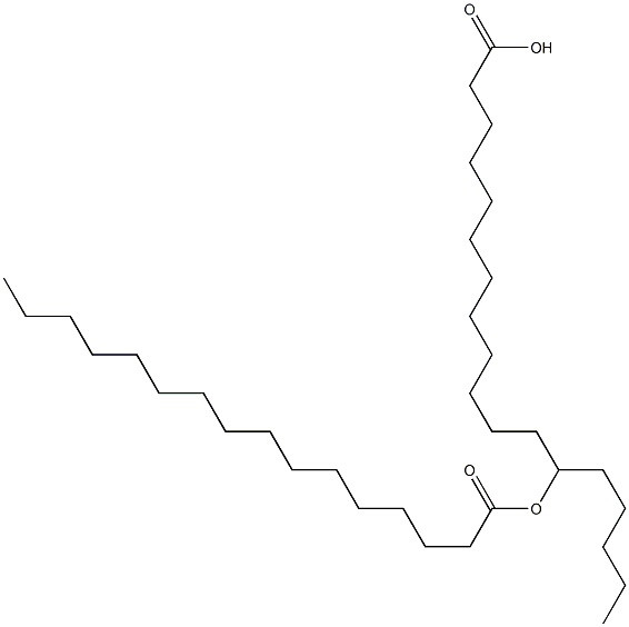 13-Hexadecanoyloxyoctadecanoic acid 结构式